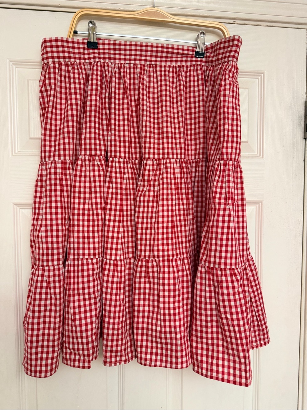 Trashy Diva Red Gingham Tiered Skirt